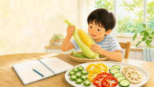 野菜の断面観察